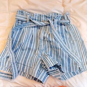 american eagle stretch striped shorts